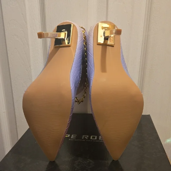 Elegant Pink and Purple Croc-Embossed Women's Boots - Picture 9 of 10